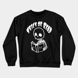 Trick or Read Skeleton Crewneck Sweatshirt